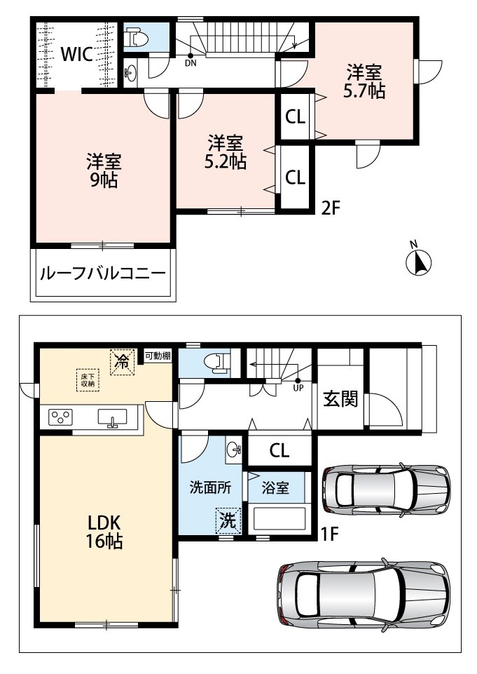 泉佐野市長滝　第1期　9号地 間取図・土地図