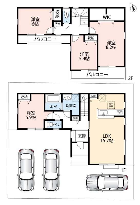 岐阜市手力町　第2期　2号地  間取図・土地図