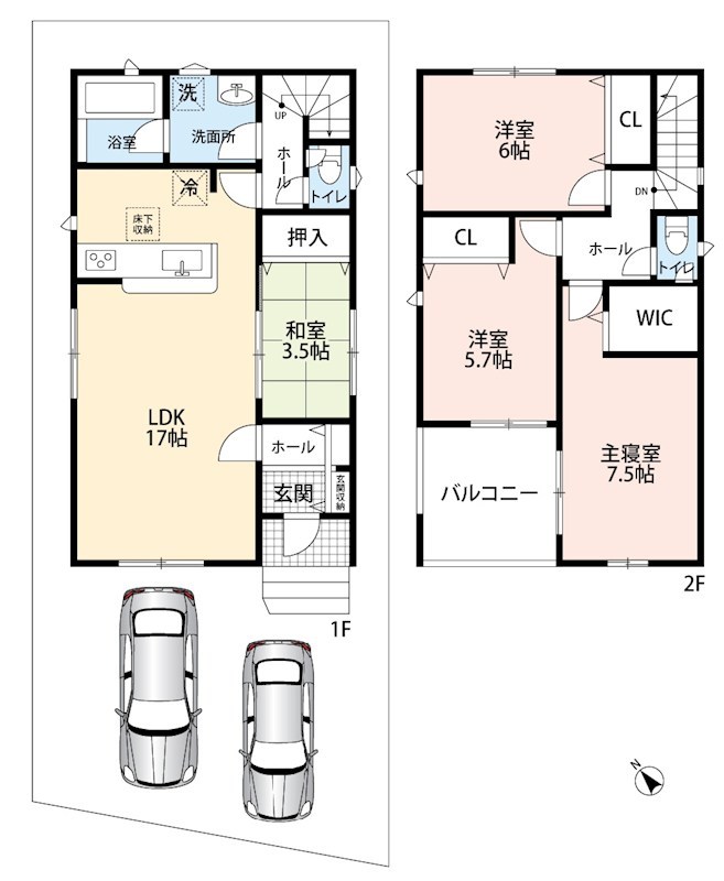 野洲市上屋　第2期　3号地 間取図・土地図