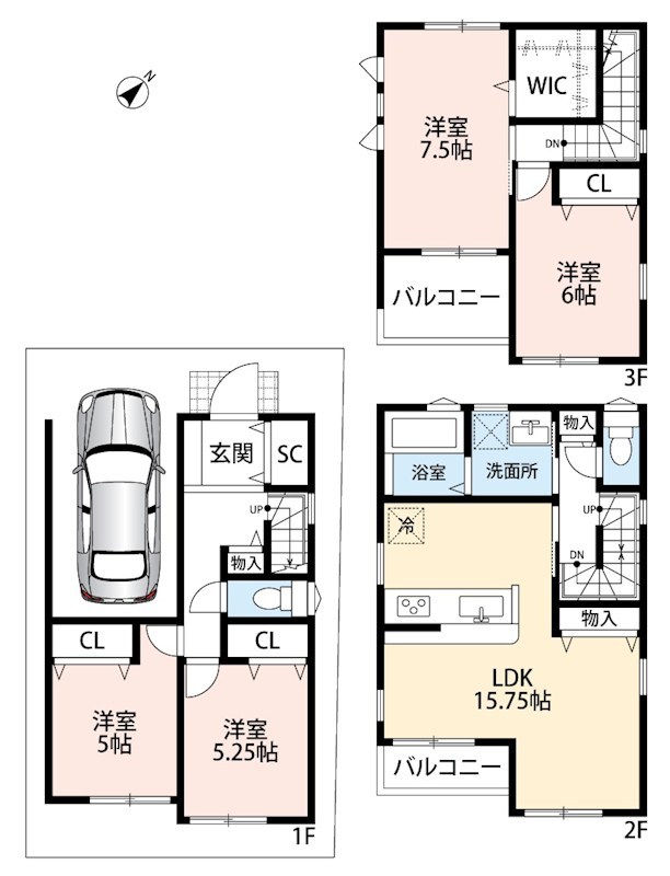 摂津市南別府町　第1期　2号地 間取図・土地図
