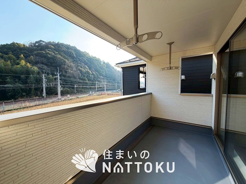 八幡市橋本尻江　第1期　4号地 現地写真（バルコニー）