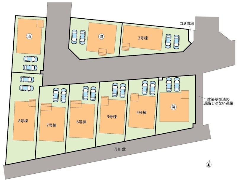 八幡市橋本尻江　第1期　5号地 区画図