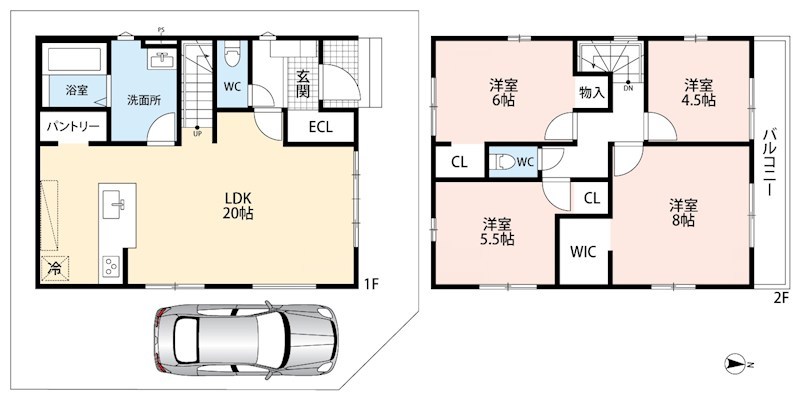 藤井寺市小山　第1期　 間取図・土地図