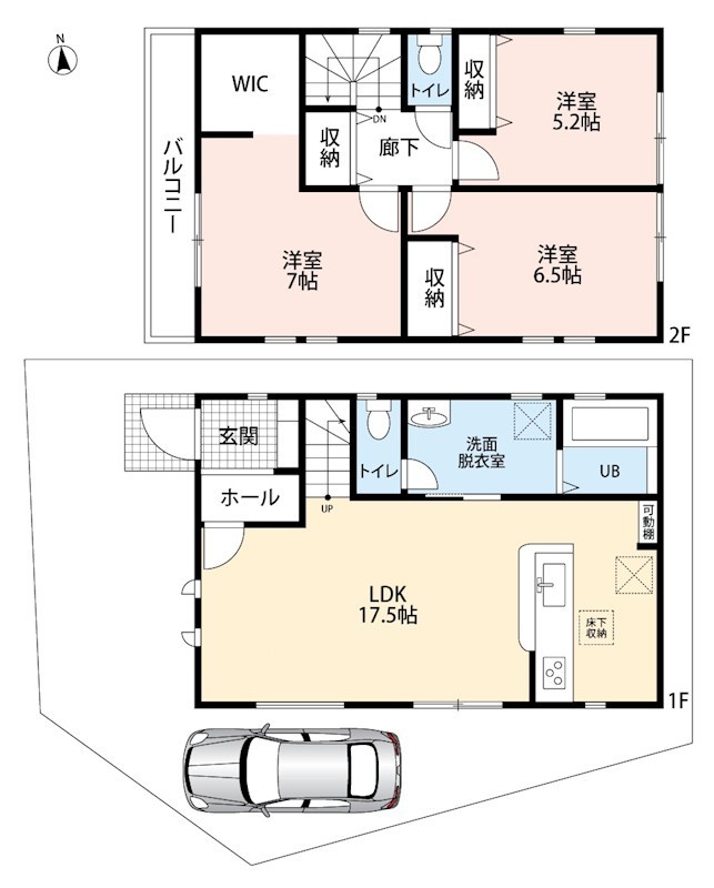 八尾市小畑町　第7期　4号地 間取図・土地図