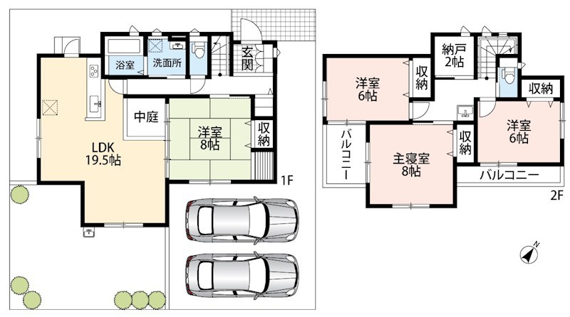 木津川市城山台　2号地 間取図・土地図