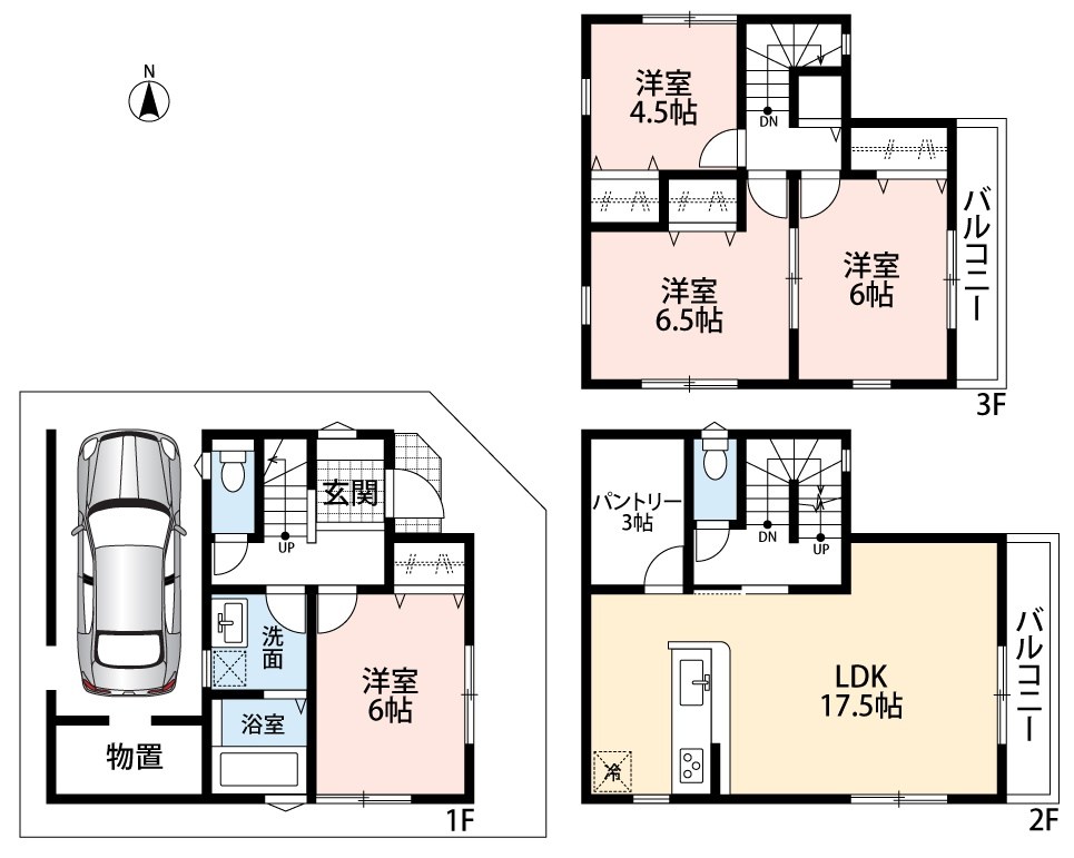 八尾市永畑町　第1期 間取図・土地図