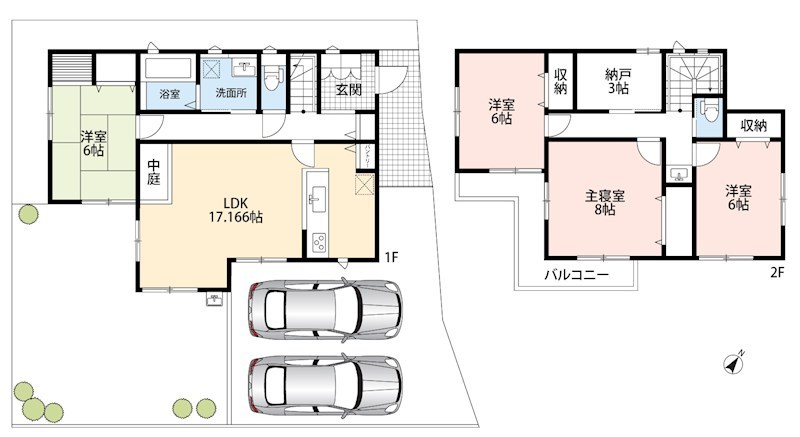 木津川市城山台　3号地 間取図・土地図