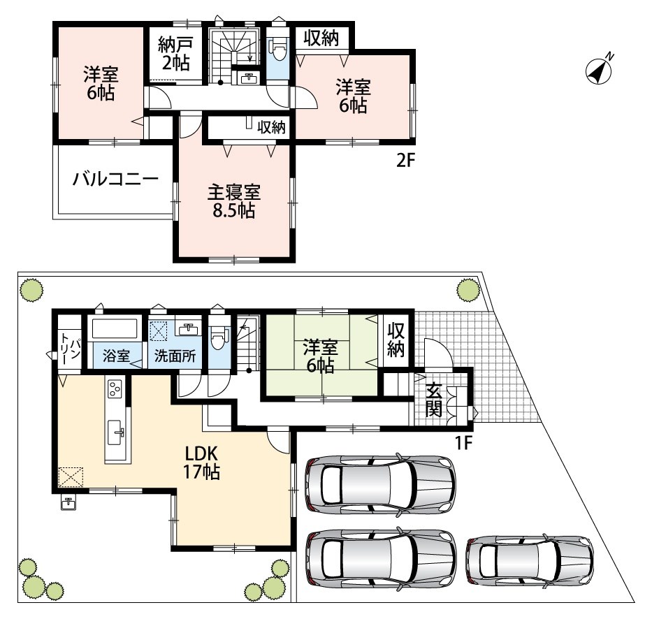 木津川市城山台　4号地 間取図・土地図