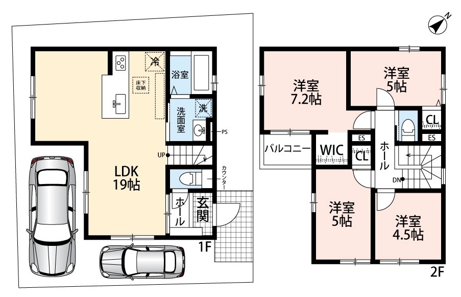 枚方市香里園桜木町　第1期 間取図・土地図
