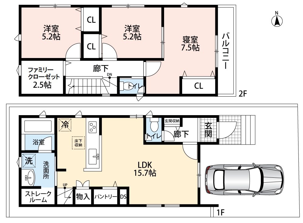 大阪市住之江区北島　第2期　1号地 間取図・土地図