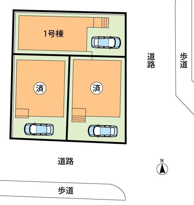 大阪市住之江区北島　第2期　1号地 区画図