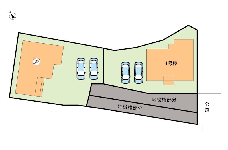 員弁郡東員町山田　1号地 区画図