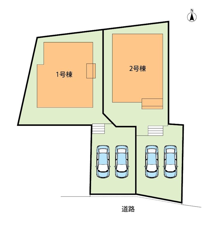 津市半田　第1期　2号地  区画図