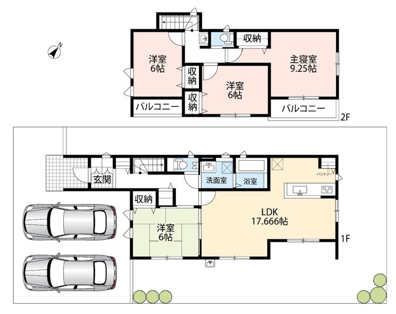 木津川市城山台　22号地 間取図・土地図