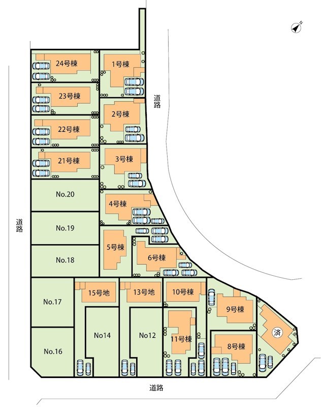 木津川市城山台　22号地 区画図