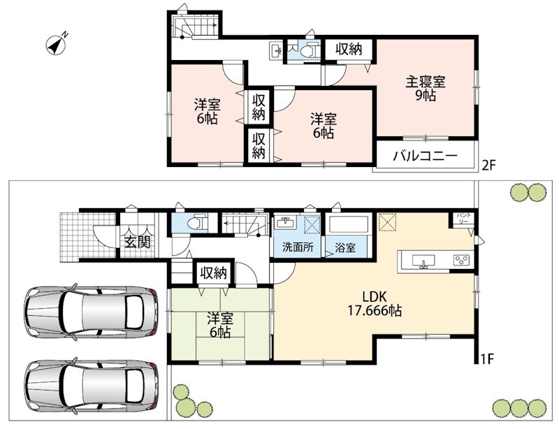 木津川市城山台　24号地 間取図・土地図