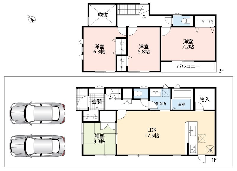 大阪狭山市大野台　第9期　1号地 間取図・土地図