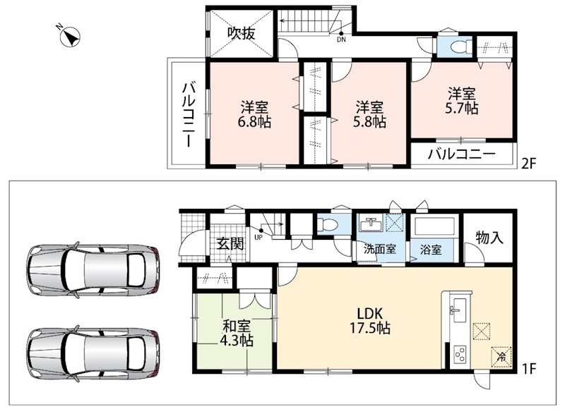 大阪狭山市大野台　第9期　2号地 間取図・土地図