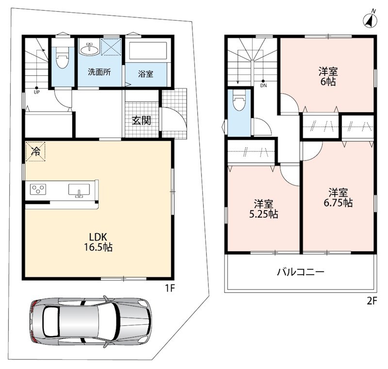 高槻市塚原　第3期　3号地  間取図・土地図