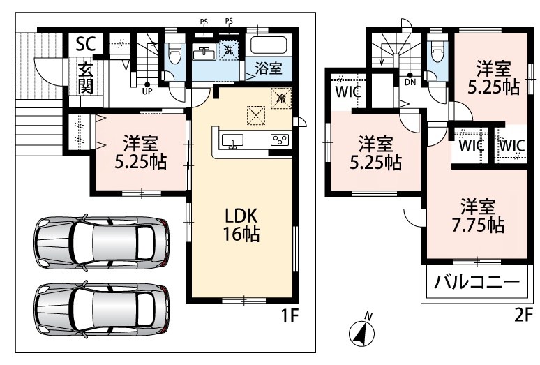 富田林市廿山　1号地 間取図・土地図