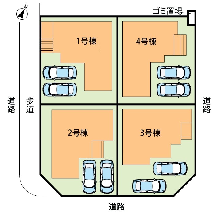 富田林市廿山　1号地 区画図