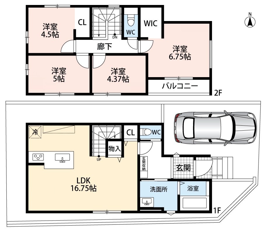 高槻市藤の里　第1期　 間取図・土地図