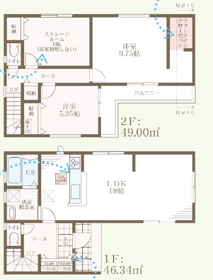 大阪市東住吉区住道矢田　第20期　2号地 間取図・土地図