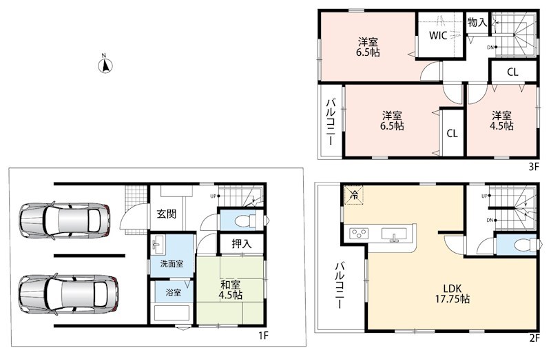 高槻市津之江町　第14期　 間取図・土地図