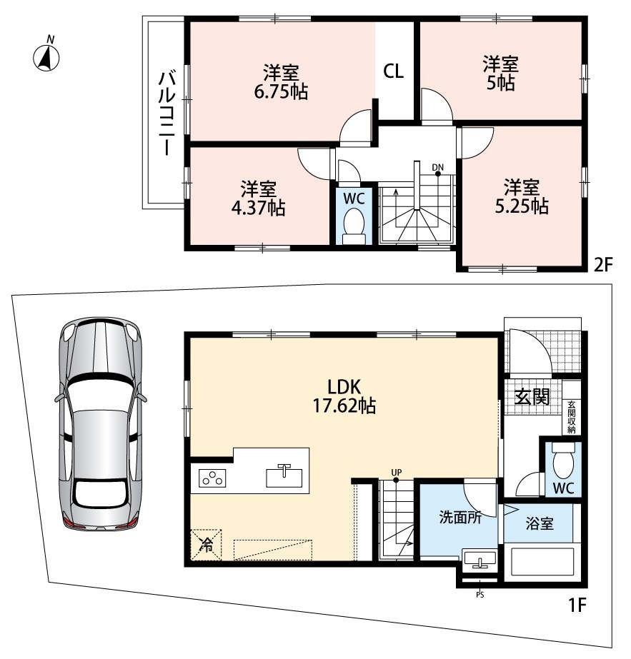 大津市本宮　第1期 間取図・土地図