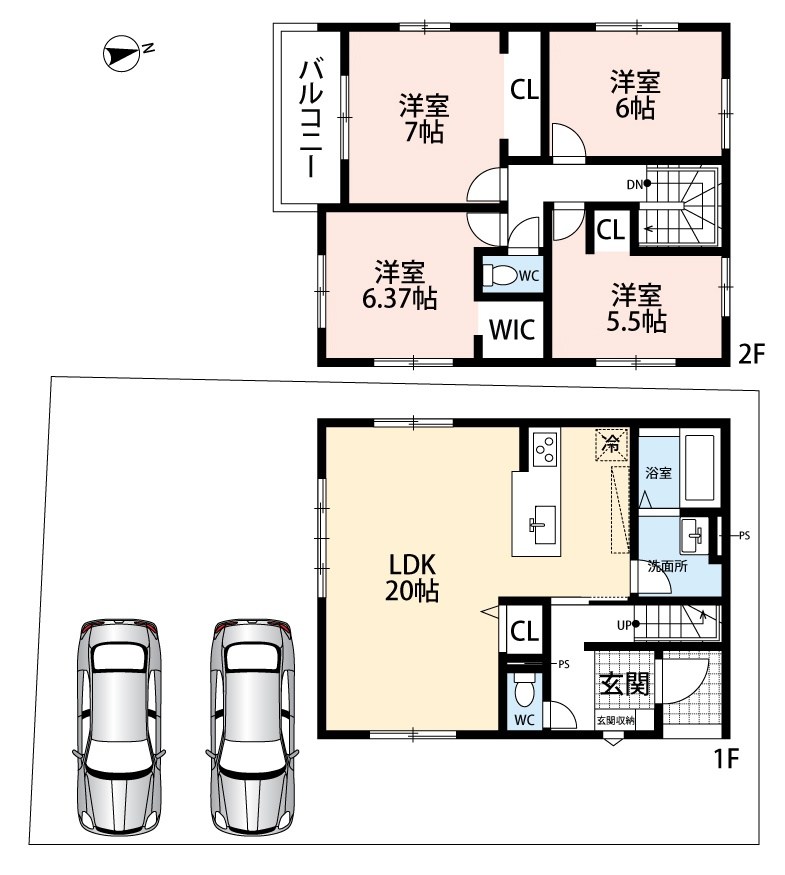 草津市草津　第1期 間取図・土地図