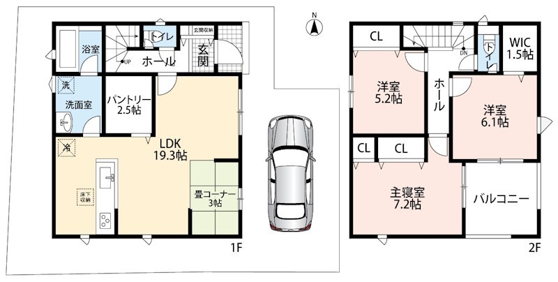 寝屋川市国松町　第11期　2号地 間取図・土地図