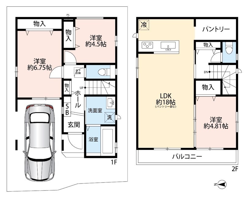 東大阪市下六万寺町 間取図・土地図