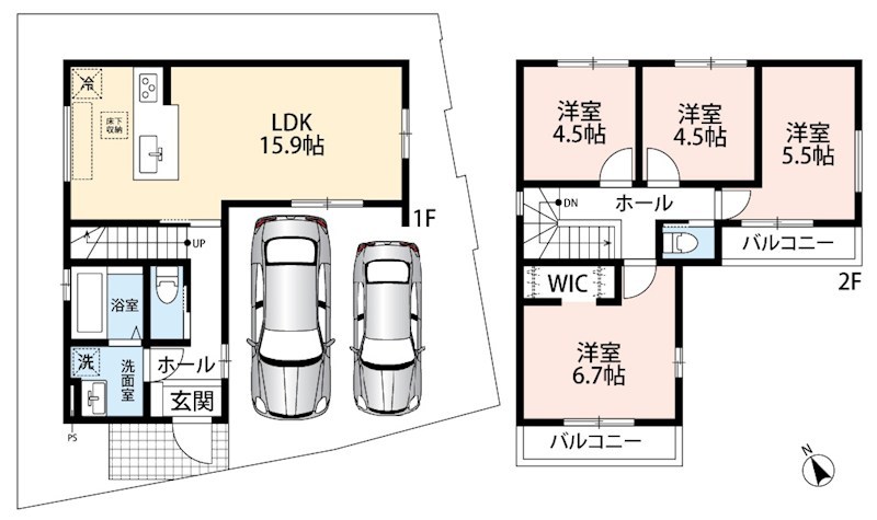 堺市西区浜寺昭和町　第1期　 間取図・土地図