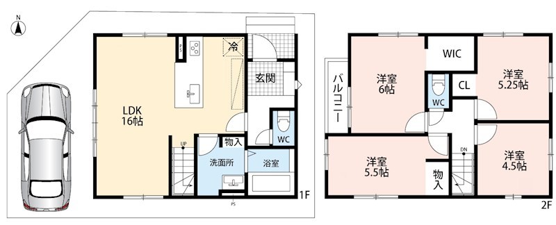 八尾市沼　第1期 間取図・土地図
