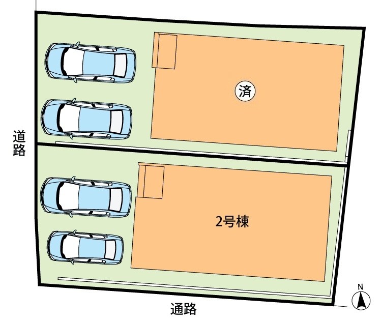 宇治市伊勢田町毛語　第1期　2号地 区画図
