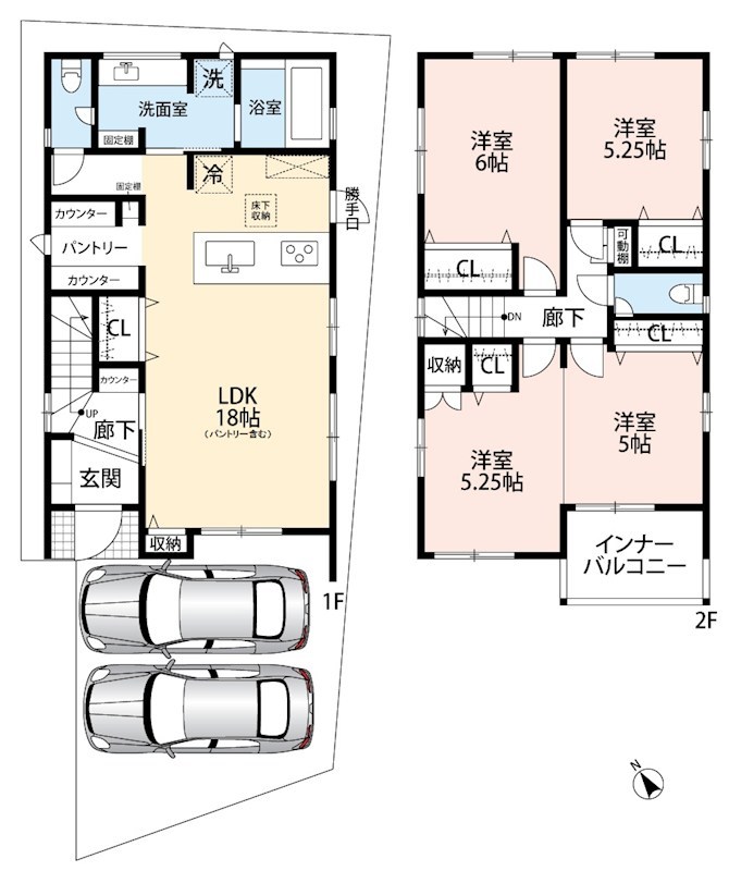 栗東市綣　2号地 間取図・土地図