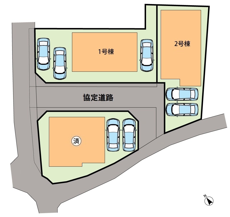 栗東市綣　2号地 区画図
