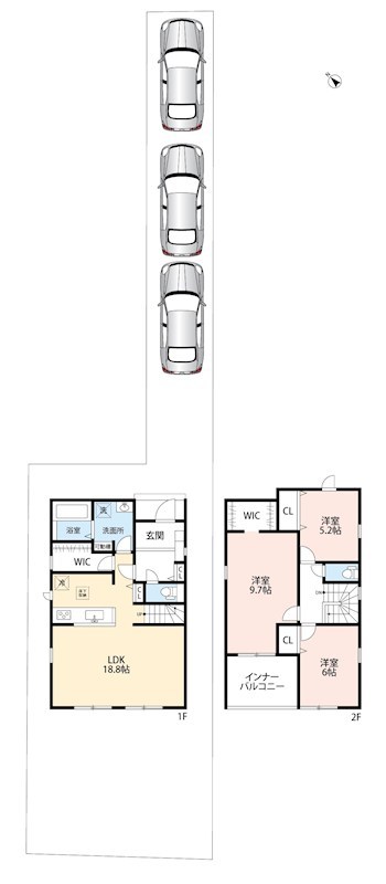 近江八幡市安土町常楽寺　第24-1期　5号地 間取図・土地図