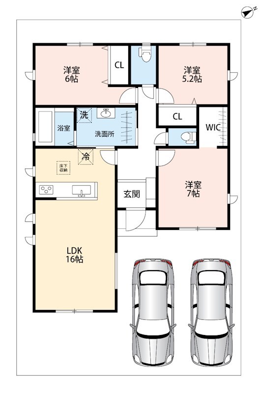 東近江市林田町　第2期　14号地 間取図・土地図
