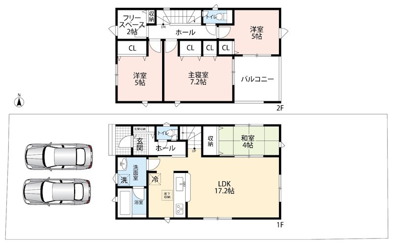 赤穂市古浜町　第1期　2号地 間取図・土地図