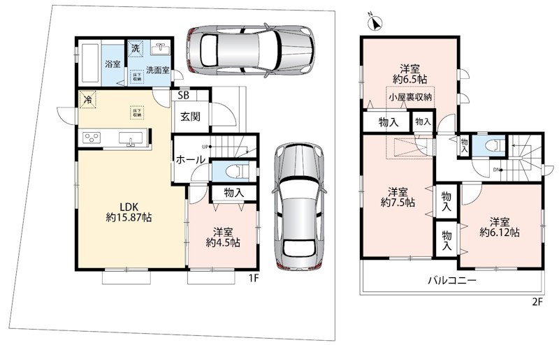 三木市岩宮　G号地 間取図・土地図