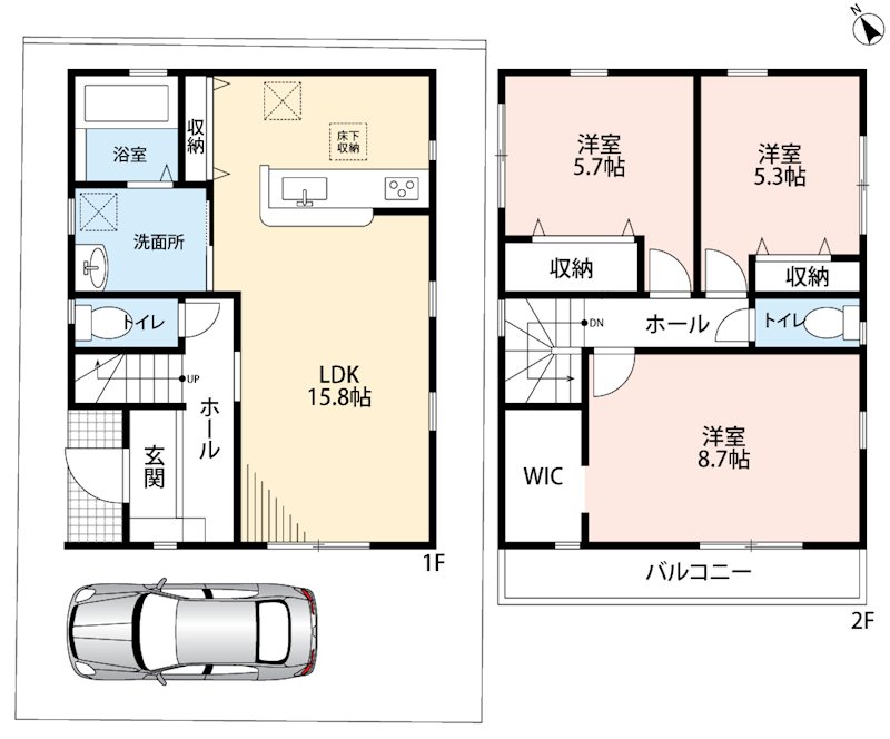 明石市貴崎　第4期　2号地   間取図・土地図