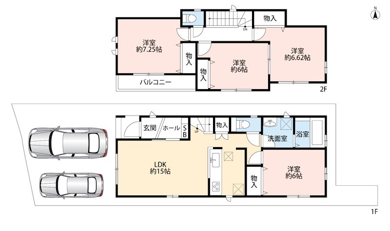 明石市二見町東二見　B号地  間取図・土地図