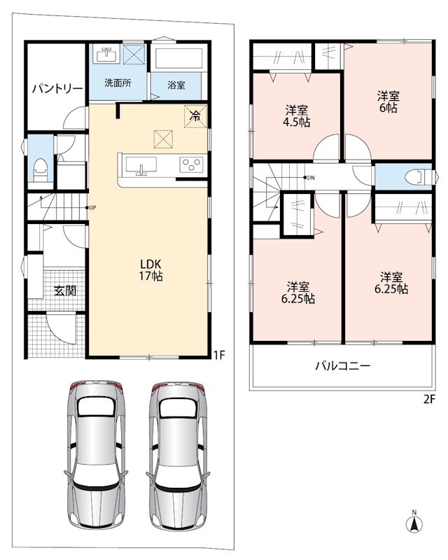藤井寺市惣社　第1期　1号地 間取図・土地図
