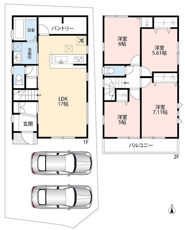 藤井寺市惣社　第1期　2号地 間取図・土地図