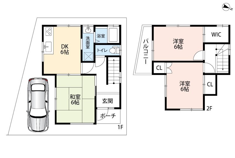 枚方市茄子作 間取図・土地図