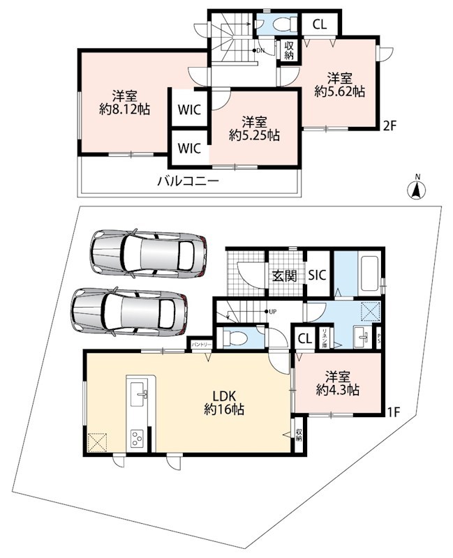 寝屋川市高宮　 間取図・土地図