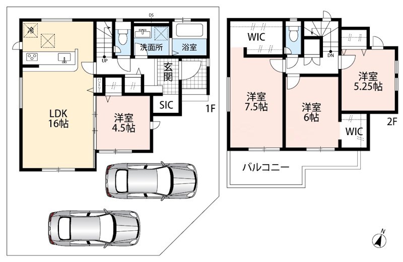 富田林市廿山　3号地 間取図・土地図