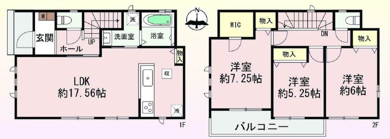 高槻市芝生町 間取図・土地図