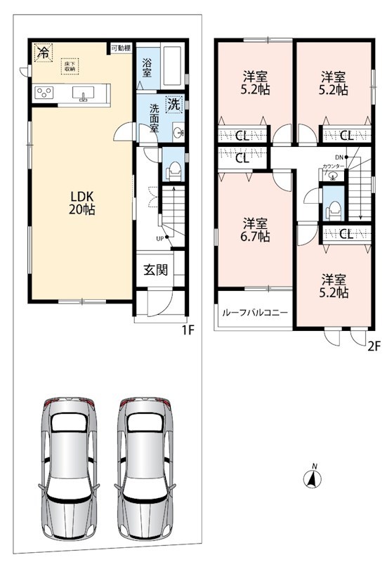 大津市千町　第1期　4号地 間取図・土地図
